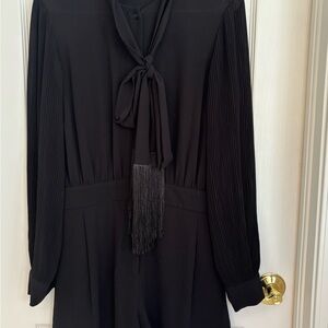 Michael Kors Black Jumpsuit with Tie Neck